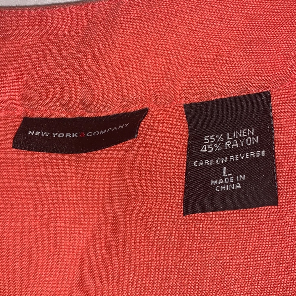 🔥DRESS BARN SHIRT 👚 BRAND NEW LARGE 🪸 CORAL COLOR!!! - Picture 6 of 9